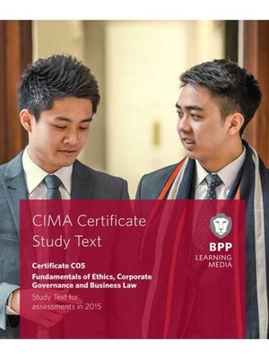 cover image of CIMA Fundamentals of Ethics, Corporate Governance and Business Law
